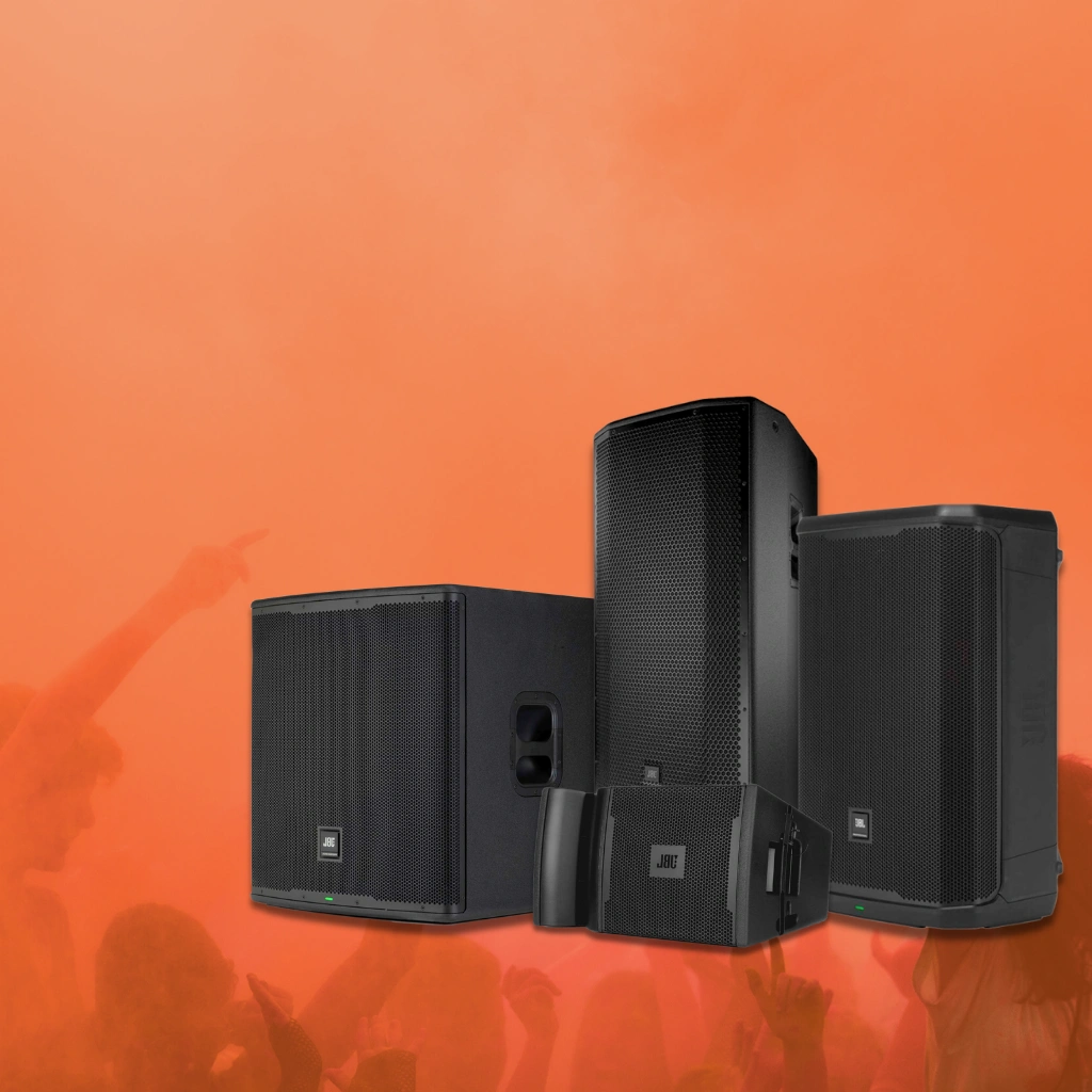 Promoción JBL: parlantes profesionales EON, PRX, VRX y más